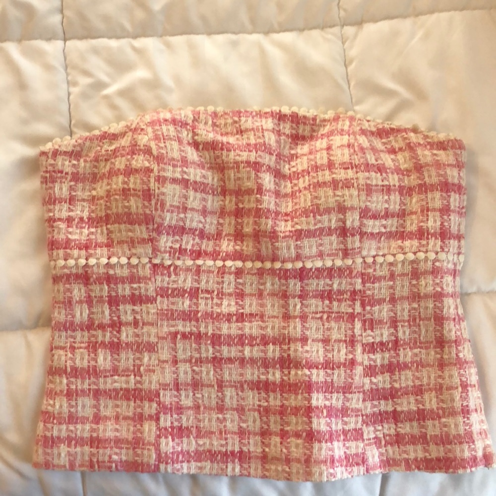 Lily Pulitzer cropped tweed tube top